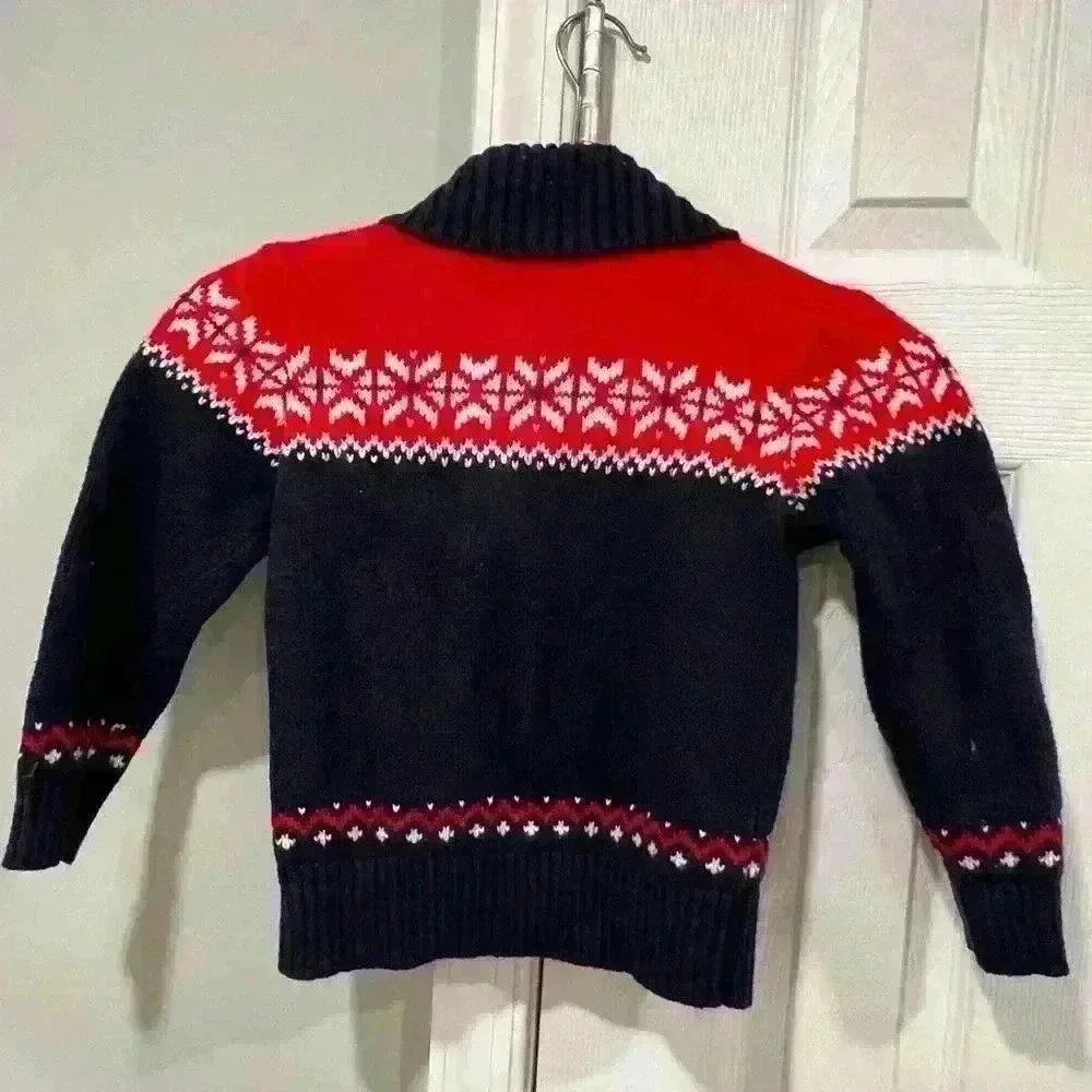 Oshkosh Boys size 5T Holiday Sweater red white and blue